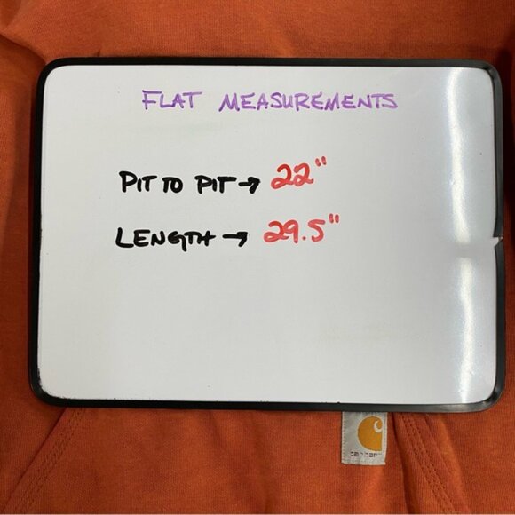 Carhartt Orange Heavily Distressed Pullover Hoodie M - Picture 4 of 16